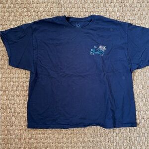 Navy Blue T-Shirt with Embroidered Scooter